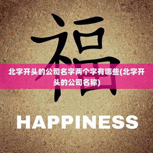 北字开头的公司名字两个字有哪些(北字开头的公司名称)