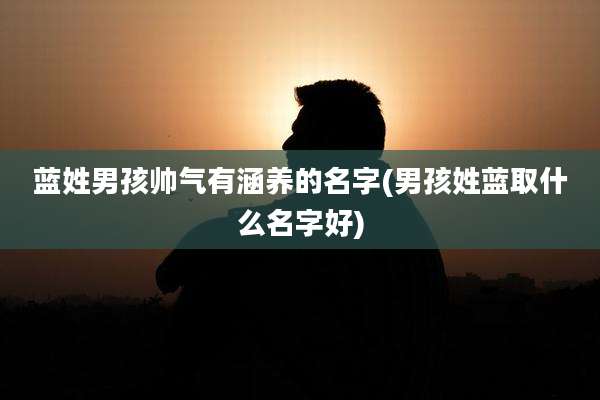 蓝姓男孩帅气有涵养的名字(男孩姓蓝取什么名字好)