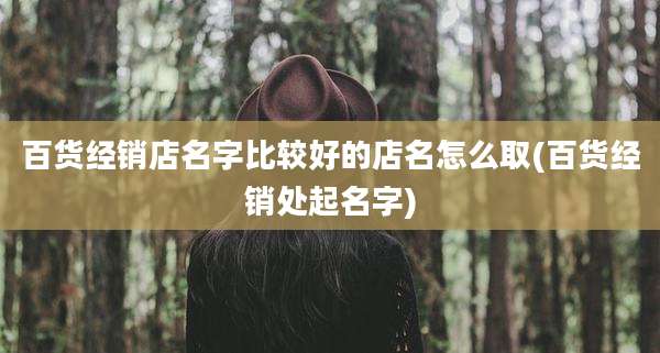百货经销店名字比较好的店名怎么取(百货经销处起名字)
