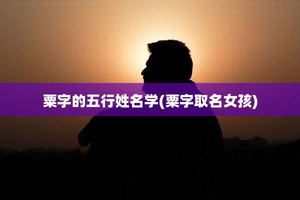 粟字的五行姓名学(粟字取名女孩)