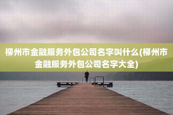 柳州市金融服务外包公司名字叫什么(柳州市金融服务外包公司名字大全)