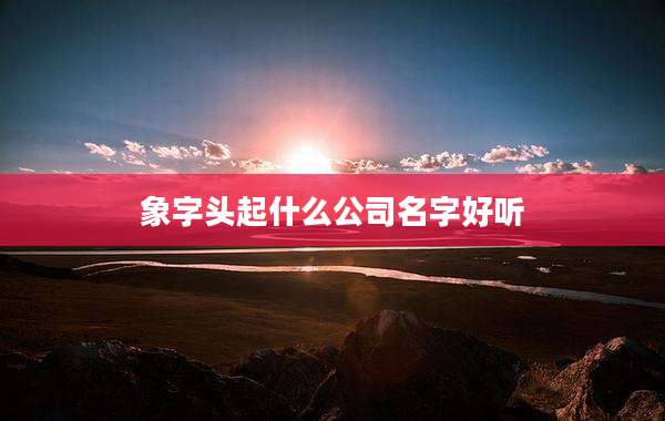 象字头起什么公司名字好听