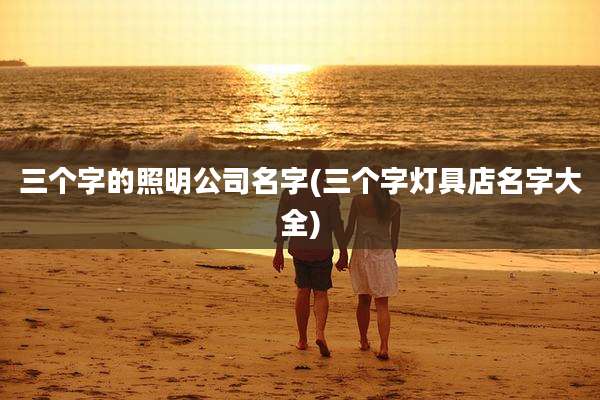 三个字的照明公司名字(三个字灯具店名字大全)