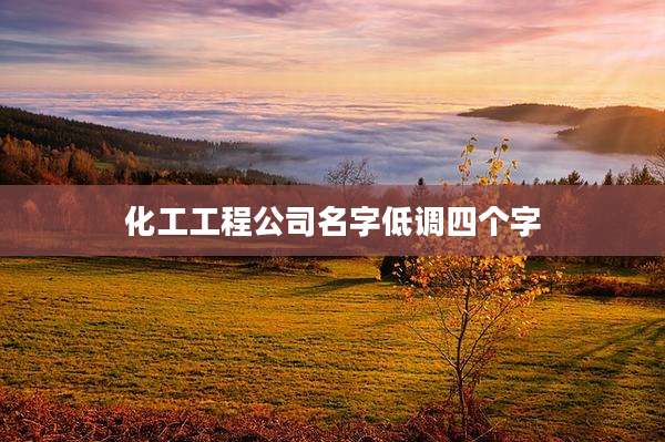 化工工程公司名字低调四个字