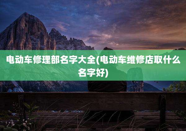 电动车修理部名字大全(电动车维修店取什么名字好)