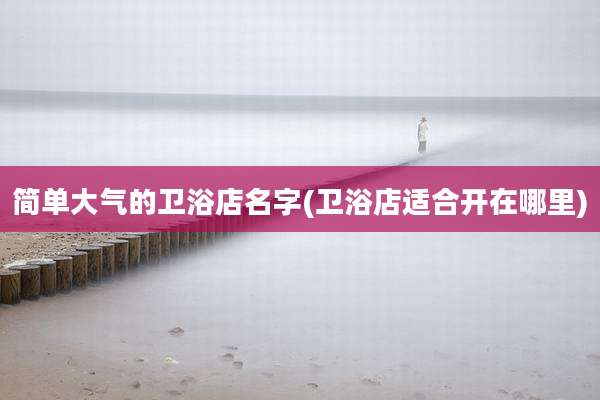 简单大气的卫浴店名字(卫浴店适合开在哪里)