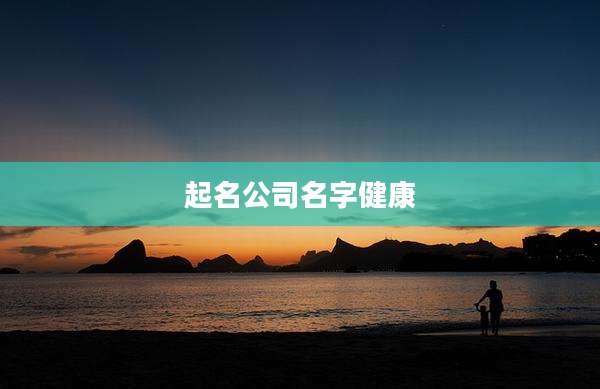起名公司名字健康