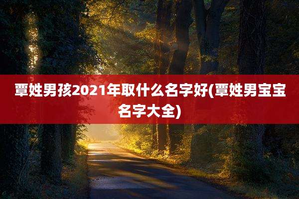 覃姓男孩2021年取什么名字好(覃姓男宝宝名字大全)