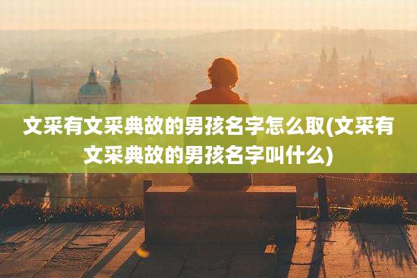 文采有文采典故的男孩名字怎么取(文采有文采典故的男孩名字叫什么)