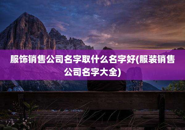 服饰销售公司名字取什么名字好(服装销售公司名字大全)