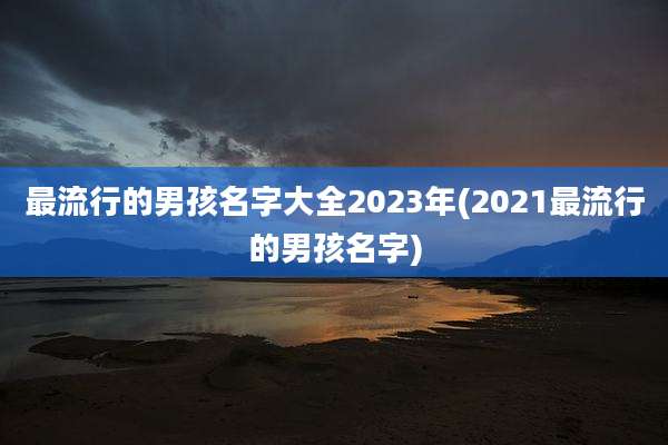 最流行的男孩名字大全2023年(2021最流行的男孩名字)