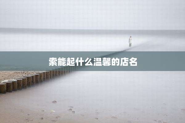 索能起什么温馨的店名