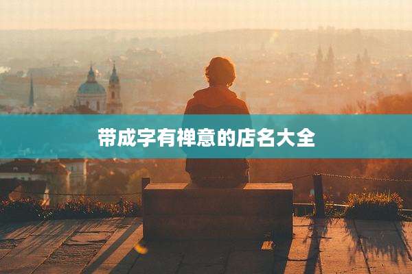 带成字有禅意的店名大全
