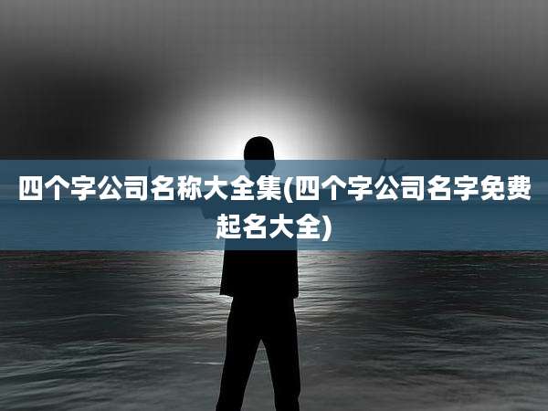 四个字公司名称大全集(四个字公司名字免费起名大全)