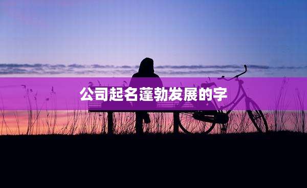 公司起名蓬勃发展的字