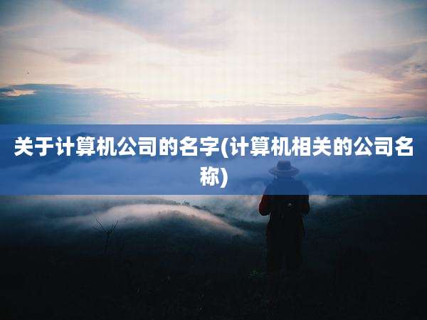 关于计算机公司的名字(计算机相关的公司名称)