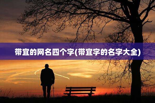 带宜的网名四个字(带宜字的名字大全)