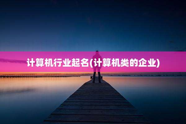计算机行业起名(计算机类的企业)