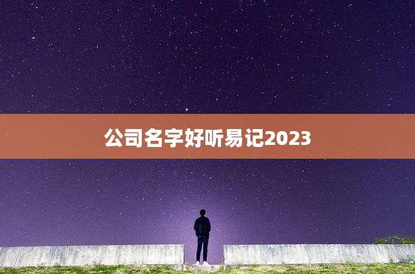 公司名字好听易记2023