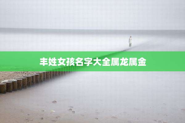 丰姓女孩名字大全属龙属金