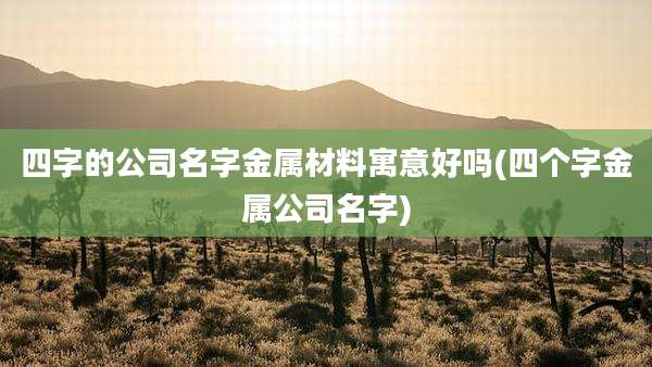 四字的公司名字金属材料寓意好吗(四个字金属公司名字)