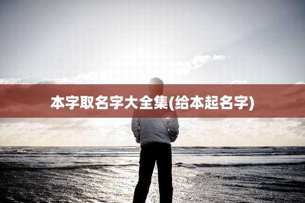 本字取名字大全集(给本起名字)