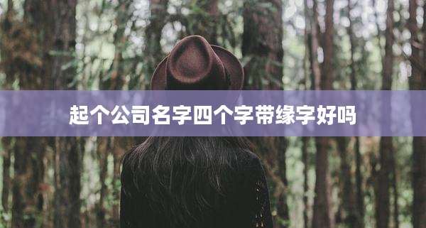 起个公司名字四个字带缘字好吗