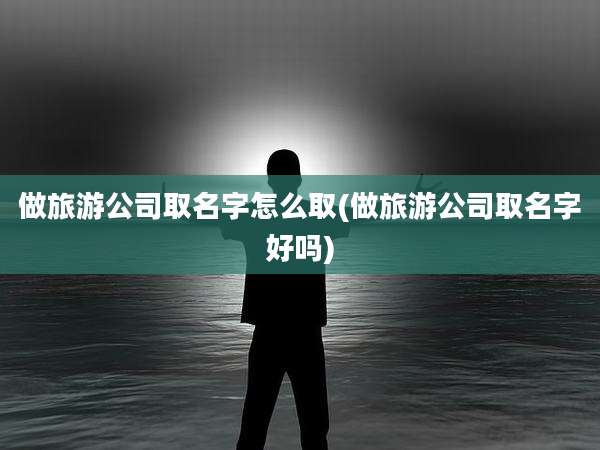 做旅游公司取名字怎么取(做旅游公司取名字好吗)