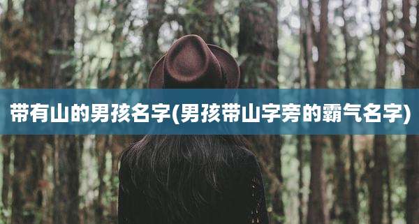 带有山的男孩名字(男孩带山字旁的霸气名字)