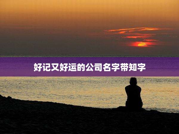 好记又好运的公司名字带知字
