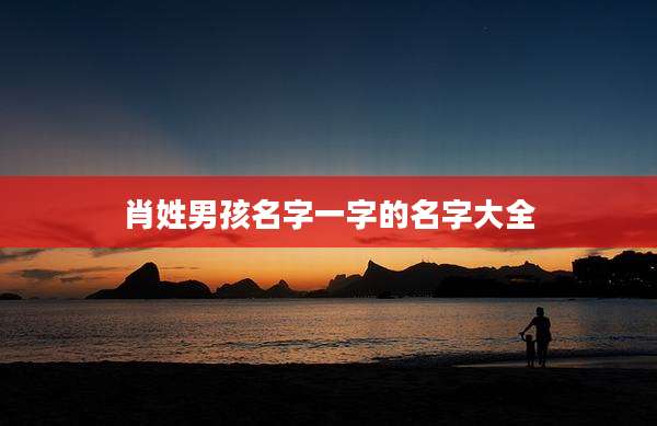 肖姓男孩名字一字的名字大全