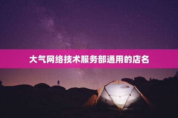 大气网络技术服务部通用的店名