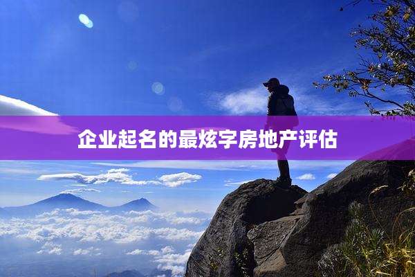 企业起名的最炫字房地产评估