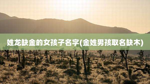 姓龙缺金的女孩子名字(金姓男孩取名缺木)