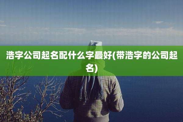 浩字公司起名配什么字最好(带浩字的公司起名)