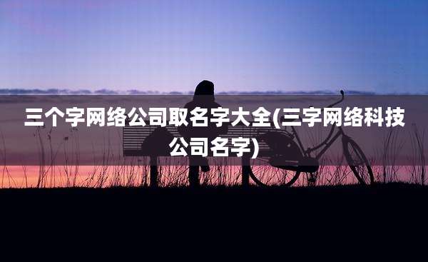 三个字网络公司取名字大全(三字网络科技公司名字)