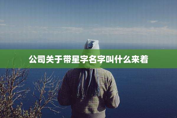 公司关于带星字名字叫什么来着