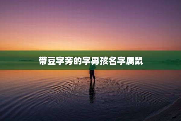 带豆字旁的字男孩名字属鼠