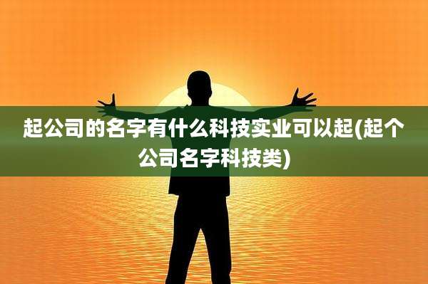 起公司的名字有什么科技实业可以起(起个公司名字科技类)