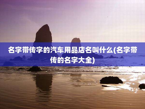 名字带传字的汽车用品店名叫什么(名字带传的名字大全)