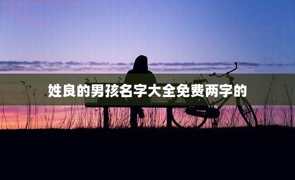 姓良的男孩名字大全免费两字的
