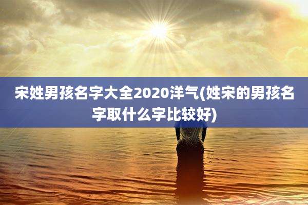 宋姓男孩名字大全2020洋气(姓宋的男孩名字取什么字比较好)