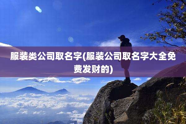 服装类公司取名字(服装公司取名字大全免费发财的)
