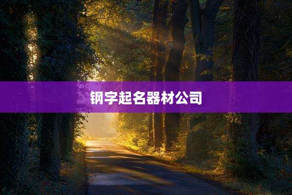 钢字起名器材公司
