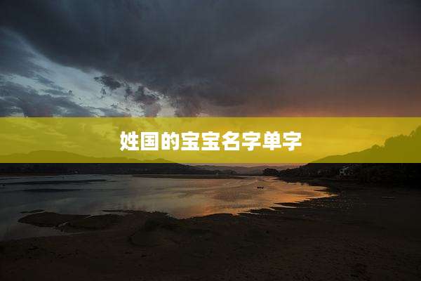姓国的宝宝名字单字