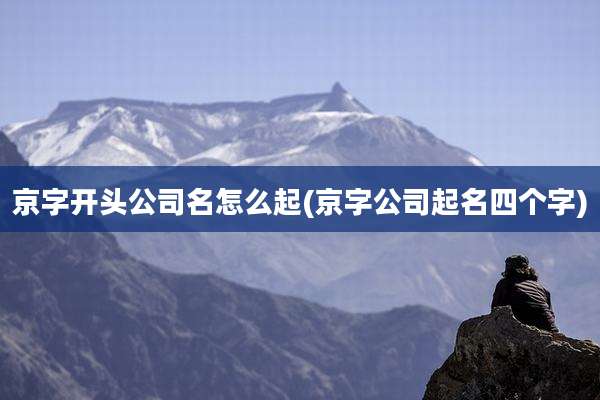 京字开头公司名怎么起(京字公司起名四个字)