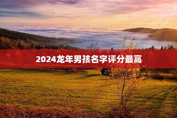 2024龙年男孩名字评分最高