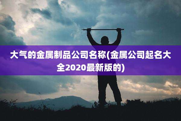 大气的金属制品公司名称(金属公司起名大全2020最新版的)