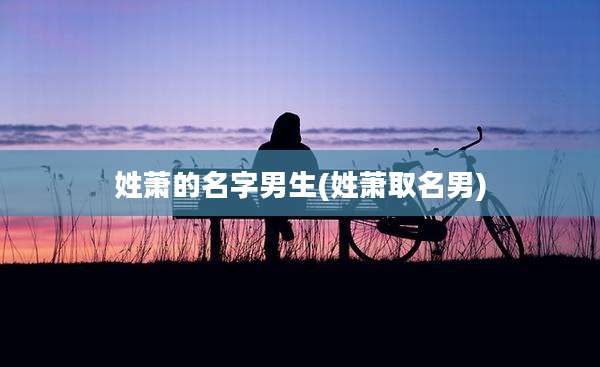 姓萧的名字男生(姓萧取名男)