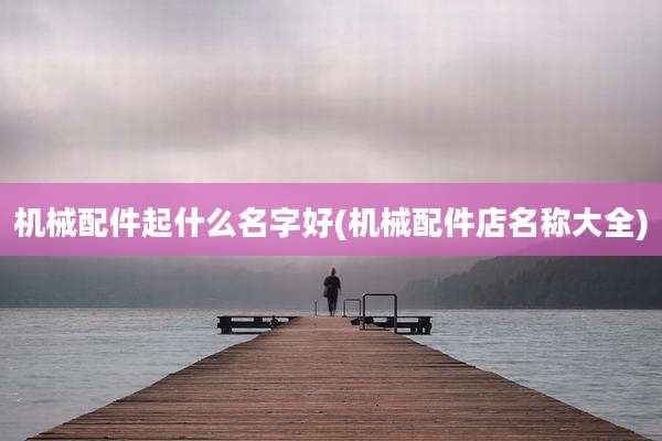 机械配件起什么名字好(机械配件店名称大全)